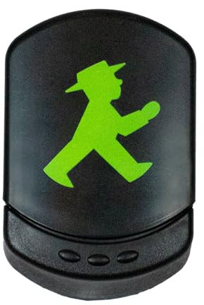 AMPELMANN Taschenaschenbecher | SMOKEY BOY | 75x50x21 mm | schwarz | aus hitzebeständigem Kunststoff | Schiebemechanik | Berlin | Souvenir