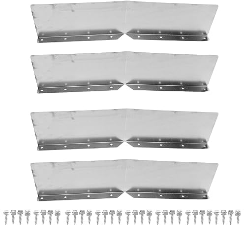 Cyrank 4pcs Aluminium Rainwater Valley Gutter Splash Guard Straight, Mini Gutters for Sheds Mini Gutters for Gazebo Gutter Guards Rainhandler, Rain Diverter for Roof Roof Snow Guards