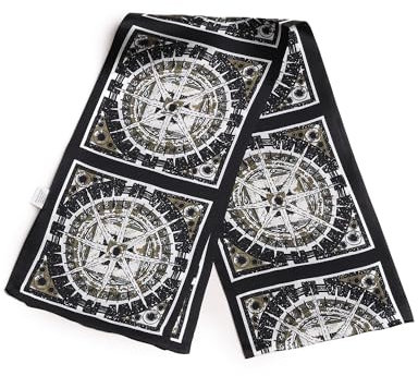 BREEZE NOUTHERLY Women's 100% Silk Scarf,Seidenschal Damen 100% Seide, Bunte Luxuriöse Schals, Warm & Weich Strippen-17X150