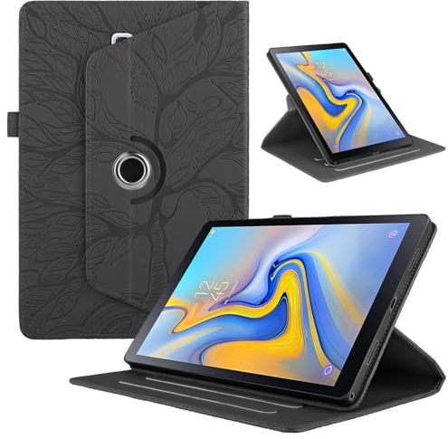TEDTIKJT Tablette Coque pour Samsung Galaxy Tab S4 10.5 Pouces 2018 SM-T830/T835 PU Cuir 360°Rotatif Multi-Angle Stand Flip Protection Case Samsung Galaxy Tab S4 Rotating Étui Housse Cover, Noir