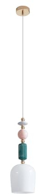 Lindby Pendelleuchte Ysoria (Design, Modern) aus Keramik (1 flammig E14) - Glas Hängelampe Esstischlampe Hängeleuchte Wohnzimmerleuchte
