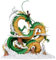 REOZIGN Shenron mit Goku Figur, Anime Figuren Goku Statuen 25 cm PVC Figur Figur Deko Figur Actionfiguren Ornament Modell zum Sammeln, AURE1168-FR
