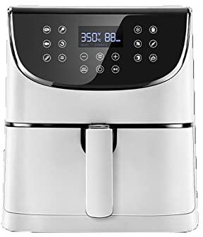 Freidora de aire, freidora de aire para el hogar, multifuncional, sin aceite, automática, nueva freidora de aire eléctrica, 3,5 L, electrodomésticos (color: blanco, tamaño: US) Stabilize