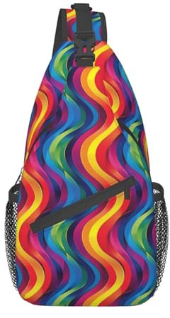 Lgbt3 LGBT Sling-Rucksack, Brusttasche, Umhängetasche, für Fitnessstudio, Radfahren, Reisen, Wandern, Tagesrucksack für Männer und Frauen