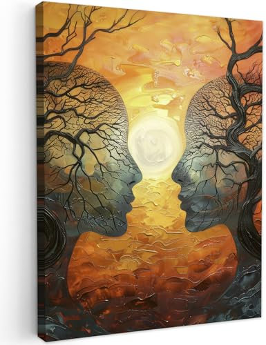MuchoWow© Wandbilder 50x70 cm Schlafzimmer Home Deko Wohnung Bild Wohnzimmer Fotoleinwand Wand Bilder Leinwand Wall Decor Kunst - Menschen - Lebensbaum - Abstrakt