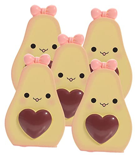 PHENOFICE 5St Emo-Puppen-Ornamente tooniesfiguren Cute Decor Miniaturfigur gartendeko Mini-Landschaftsverzierung Einhorn Tortenaufleger Cartoon-Avocado-Dekoration Miniatur-Harz-Avocado Rosa