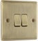 AMK® BG 2 Gang Switch Antique Brass Look Elegant Design Double Light Switch Exposed Screws Moisture Protective Gasket Included