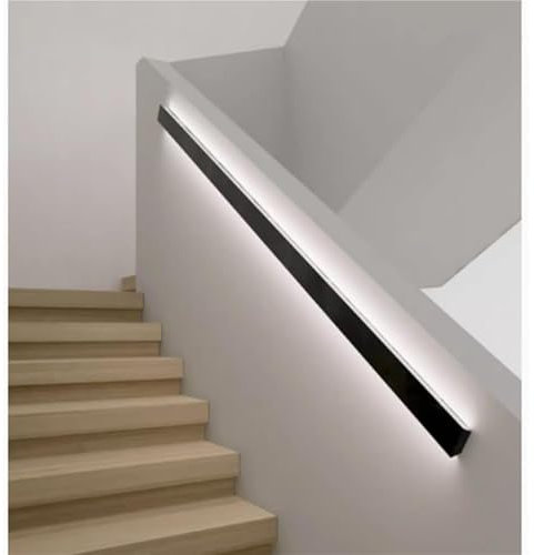 CEHJZQRPL Beleuchteter Treppenhandlauf mit Bewegungssensor – Wandmontage, Innentreppen-Handläufe mit Licht für Außentreppen, Veranda, Eingang (kaltes Licht, 120 cm)