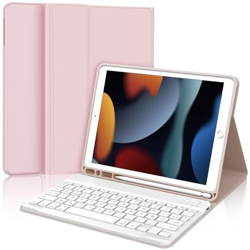 WINCHKING Clavier pour iPad 9 ème - Coque Clavier pour iPad 10,2 Pouces (9ème 2021 / 8ème 2020 / 7ème 2019), AZERTY