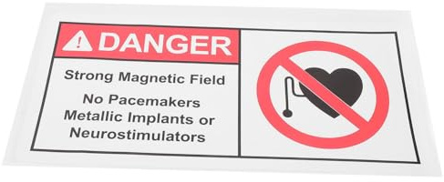 Warnschild Vorsicht Magnetfeld 5x10 Zoll aus Pp Synthetikpapier | Selbstklebend, Haftend und Lichtbeständig, für Krankenhäuser und Kliniken im Alltag
