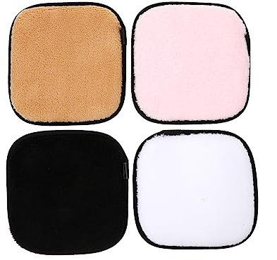 LALADEFIEE 4stücke Makeup Entferner Schwämme Waschbare Gesichtsreinigungs- Ultrafeinen Fasern Für Tägliche Gesichtsreinigung Und Makeup-entfernung Farben Hautfarbe