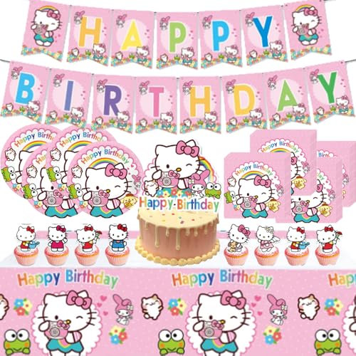 kawayinr 67 Pcs Set de Decoración de Cumpleaños para Niños,Vajilla de Cumpleaños,Vajilla Cumpleaños,Decoración de fiesta ,Suministros para Fiestas Decoración de Cumpleaños
