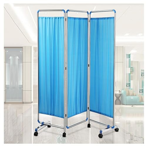 QICBYING Raumsichtschutz Trennwand Medizinischer Sichtschutz Tragbarer, 3/4/5/6-Panel-Raumtrennwand für den Innenbereich mit Rädern und wasserdichtem Seidenstoff