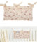 KGDUYC Babybett Organizer,Baby Kinderzimmer Organizer,Kinderzimmer Hängender Bett Organizer,Betttasche Spielzeugtasche,Organizer Beistellbett Baby,Hängen an Krippe Wickeltisch，Rosa Blumenmuster