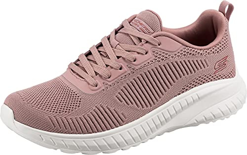 Skechers Damen Bobs Squad Chaos, Face-Off-Sneaker, Hautfarben