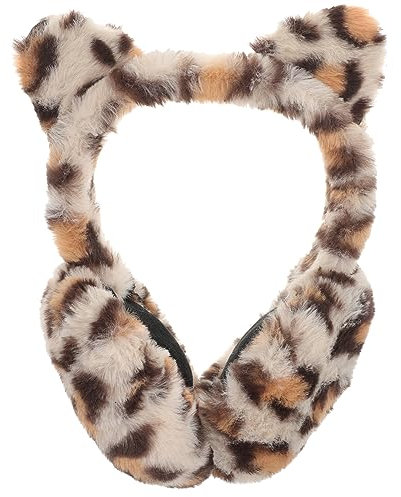 Veemoon cache-oreilles imprimé léopard cache-oreilles bébé hiver peluche Animaux couverture d'oreille d'hiver de plein air goodies noel earcuff cache-oreilles en chauffe-oreilles