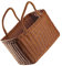 ANDRESLAD 1 Pièce Panier Tissé Paniers Tressés Panier Vide En Osier Panier Rose Planteur Décoration Intérieure Grand Panier En Osier Avec Anse Panier à Linge Pliable Brown Plastique