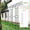 Metall Gartenbogen Ranken Ranken Reben Halteständer einfache Montage, schwarzer Halbbogen, Wanddeko für Outdoor, Garten, 90 x 240 cm