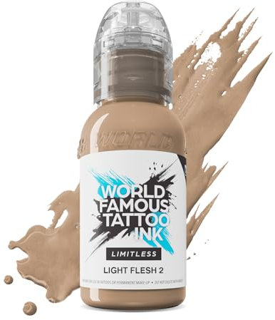 World Famous Ink - Professionelle Tattoofarbe - REACH konform - 30ml (LIGHT FLESH 2)