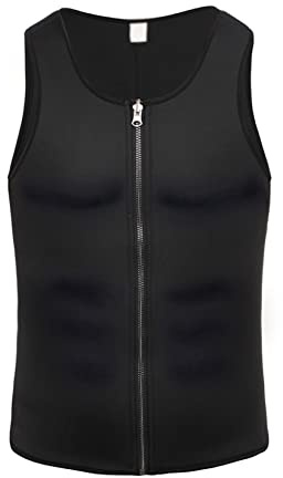 Tuta da Sauna con Cerniera per Uomo, in Neoprene Resistente, Modellante, Modellante per Il Corpo, per Perdere Peso