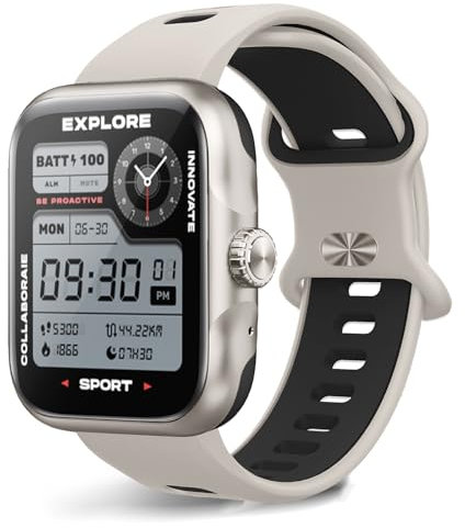 Smart Watch for Men Women GPS Built-in, (Answer/Make Call) AMOLED Display Fitness Tracker Watch with Waterproof, Pedometer, Heart Rate, Step Counter, for iOS & Android