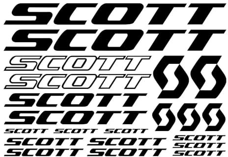 JIFENLI Cadre De Vélo Scott, Autocollants De Vélo, Accessoires De Décoration De Voiture, 21 Pièces. Scott