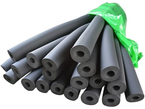 Rohrisolierung Schaumstoffrohr, 1,9 m lang, Flexibler Isolierschlauch, Schalldämmung Schaumstoffschlauch für Heizungsrohre Klimaanlagen und Dachgepäckträger, schwarz(ID 60mm x T 20mm)