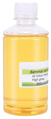 Pssopp Vernis Haute Brillance 250ML, Polyuréthanes, Gomme-laque et Vernis Protecteur Brillant pour Peinture à l'huile Empêchant la Poussière et les Rayures