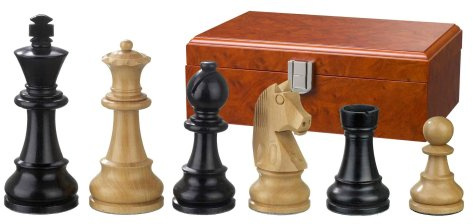 Philos 2125 - Schachfiguren Ludwig XIV, Königshöhe 95 mm, gewichtet, in Figurenbox