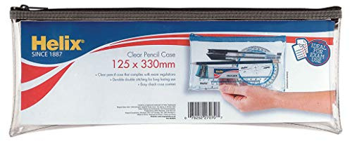 Helix Large Clear Zipper Case, Clear (27070)