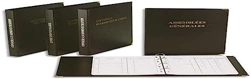 Exacompta Reliure registre 32x26cm 4 anneaux + recharges 100 feuillets Livre inventaire