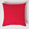 Homescapes Gepunktete Kissenhülle für Zierkissen, rot, 60 x 60 cm, Zierkissenbezug mit Polka-Dots-Muster aus 100% Baumwolle mit Reißverschluss