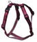 Feltmann Mopsgeschirr Hundegeschirr Soft Nylon, Pflaume mit Streifen, 7-13 kg, 20mm