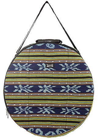 Shamandrum Tasche aus Ikat Ø 50 cm für Schamanentrommel Rahmentrommel - im MYSEVENDO Set - Rund Ritual Drum Trageriemen