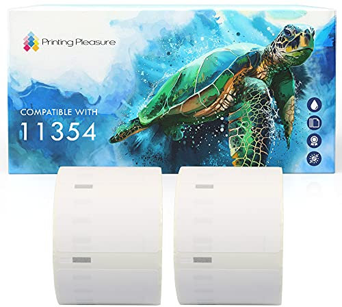 Printing Pleasure 2x Vielzweck-Etiketten kompatibel für Dymo Seiko 11354 57mm x 32mm (1000 Stück/Rolle) Dymo LabelWriter 4XL 450 400 330 320 310 Twin Turbo Duo Seiko SLP 450 400 240 200 120 100 Pro