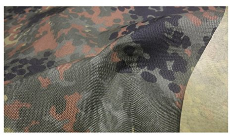 Fabrics-City SCHWARZ/BRAUN/GRÜN 5FARBEN Bundeswehr Camouflage Cordura Stoff, 3526