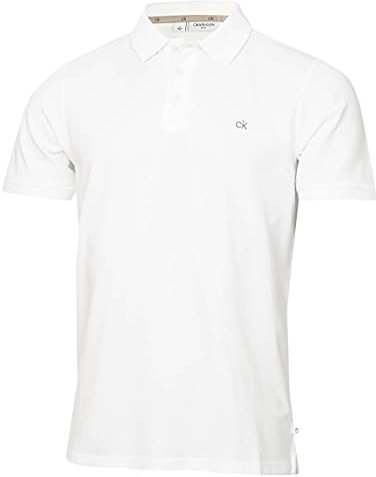 Calvin Klein Mens Planet Polo Shirt - White - XL