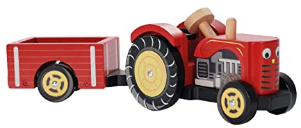 Le Toy Van – Pädagogischer Berties Trecker aus Holz | Bauernhof & Tiere-Sammlung | Holzfiguren-Spielset | Für Mädchen & Jungen | Geeignet für Kinder ab 3 Jahren