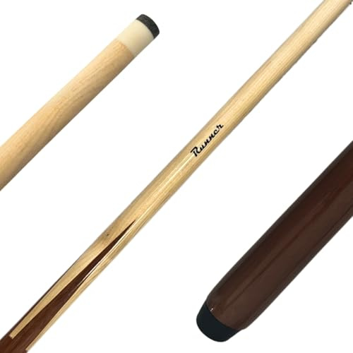 Winsport einteiliger Billard Queue Runner, High Quality Profi Pool Cue aus Ahornholz, Billardqueue, 145 cm, 13 mm Profi Klebeleder, Pool Cue Stick für zuhause, Gastronomie und Jugendeinrichtungen