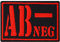 AB NEG Blutgruppe AB Negativ Military Survivor Biker Rotkreuz Abzeichen Aufnäher