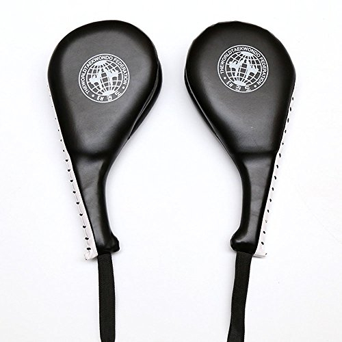 Luniquz 2pcs. Doppel Schlagpolster Taekwondo Kick Schlagkissen Kickboxen Ziel/Täkwondo Training-Pad (schwarz)