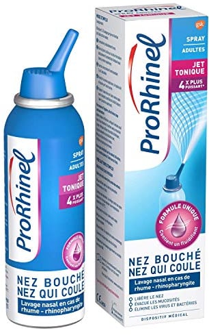 Prorhinel Spray Nasal Jet Tonique, Lavage Nez Bouché Ou Qui Coule, Fabriqué en France, 100ml