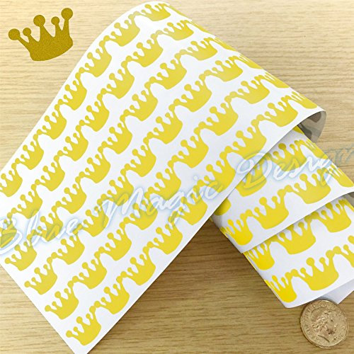 180 Royal Imperial Crown Vinyl Aufkleber 20 mm selbstklebend Abziehen & Aufkleben - gelb