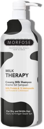 Morfose Milk Therapy Haarshampoo 1000 ml – Milchshampoo für trockenes & sprödes Haar – Tiefenpflege, Geschmeidigkeit, Glanz, leichte Kämmbarkeit