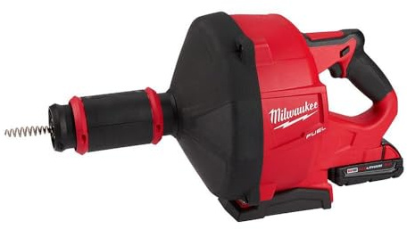 Milwaukee Serpent de vidange sans fil 18 volts, 5/16 x 35 pieds, rouge, noir 2772A-21