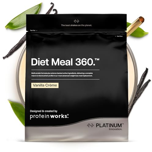 Protein Works | Diet Meal 360 - Platinum, Vanilla Crème, 2kg | Advanced Diet Meal Replacement Shake, Supports Weight Loss, Nutritionally Complete, Fuller for Longer, 26 Vitamins & Minerals