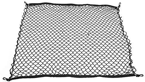 Auto Gepäcknetz, 100 * 100 cm Universal Auto Kofferraum Gepäck Fracht Elastic Net Organizer Mesh Halter Netz Schutznetz Trennnetz Schwarz