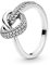 PANDORA Liebesknoten Ring aus Sterling-Silber mit Cubic Zirkonia aus der PANDORA Moments Kollektion, Größe: 54, 198086CZ-54