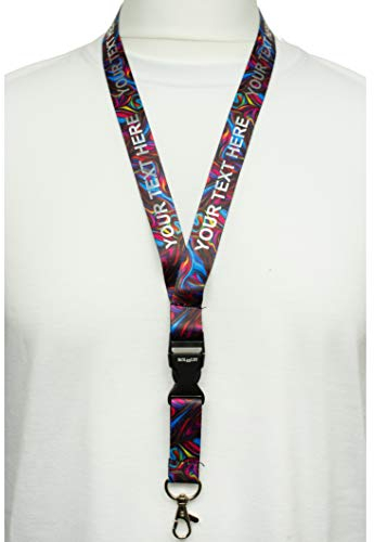 ROLSELEY Geschenkartikel Schlüsselband bedruckt mit Ihrem dein wunschtext eigenen Schriftzug lanyards schlüsselband metallischer/silberner Text (COLOUR STREAM)