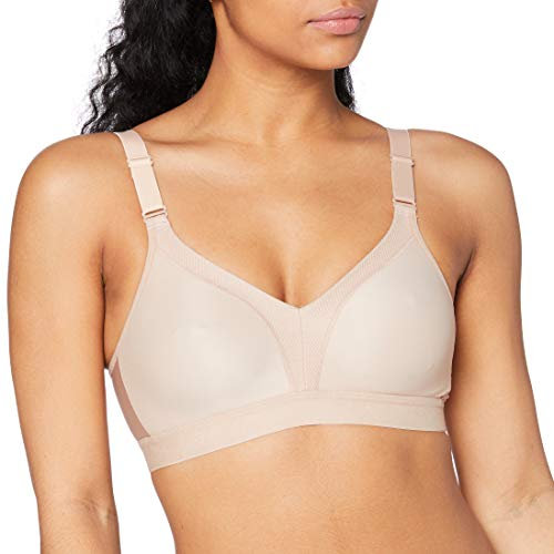 Triumph Womens Triaction Wellness Sports Bra Non-wired, Neutral Beige, 32E UK
